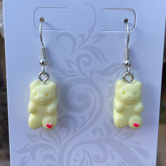 Yellow Bear Earrings - Picture 3 of 4